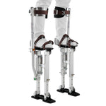 SucceBuy 228 lbs Drywall Stilts 16.1–24.1in Adjustable Aluminum Painter Stilts Non-Slip Rubber Feet Dual Spring Shock Absorption