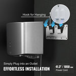 Amocart Heavy Duty Commercial Hand Dryer 1400W Automatic High Speed Warm Wind Hand Blower Built-In Filter Sponge for Home