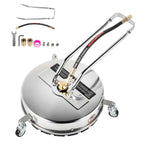 Amocart 16 18 Inch Surface Cleaner Twin Rotary Arm 4000PSI 1/4" QC Stainless Steel Pressure Washer Decks Surface Cleaning