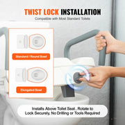 Charger l'image dans la visionneuse de galerie, Amocart Raised Toilet Seat 5" Height Raised 350 lbs Weight Capacity for Round &amp;Elongated Toilet Twist Lock Installation Elderly
