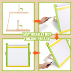Amocart Children Magnetic Drawing Board 3-in-1 Double-Sided Wooden Kids Art Easel with Painting Accessories for Boys Girls Toys