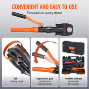 Load image into Gallery viewer, Amocart Copper Pipe Crimping Tool Hydraulic Driven Press Tool with 3/8" 1/2" 5/8" 1" Jaws for ASTM F1807 Pex Pipe Copper Ring
