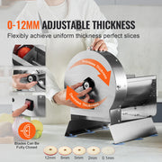 Bild in Galerie-Viewer laden, Amocart Electric Vegetable Slicer 0-12mm Thickness Adjustable Commercial Slicer Machine Stainless Steel Food Cutter Machine
