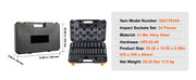 Charger l'image dans la visionneuse de galerie, SucceBuy 1/2" 3/8" Drive Impact Socket Set 13/23/33/34/48/65/90PCs SAE Metric Cr-V/Cr-Mo Socket Set 6 Point Alloy Steel Repair
