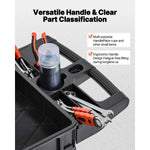 Amocart 2/3 Shelf Utility Service Cart Dolly with 360° Swivel Wheels Ergonomic Storage Handle for Warehouse/Garage/Cleaning