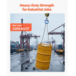 Amocart 2200LBS Drum Lifting Chain Sling G80 Chain Barrel Lifter with Security Hook Drums Handling Equipment for Crane Forklift
