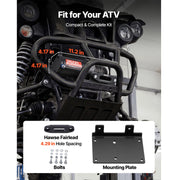 Bild in Galerie-Viewer laden, Amocart 2500/3500LBS 12V Wired Electric ATV/UTV Winch with 32/39ft Synthetic Rope Aluminum Fairlead Mount Plate for Towing Car
