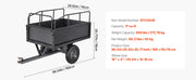 Charger l'image dans la visionneuse de galerie, Amocart Garden Utility Trailer 17Cu.Ft&amp;600lbs Capacity ATV UTV Trailer Tow Behind Steel Dump Cart with 16" Tires for Lawn Mower
