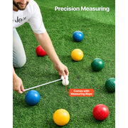 Charger l'image dans la visionneuse de galerie, Amocart Bocce Ball Set 8 Resin Balls with Pallino Carry Bag and Measuring Rope Multi Color for Beach Lawn and Backyard Games
