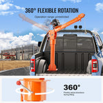 Amocart 2200lbs Electric Hoist Truck Crane 360° Swivel Folding Bed Jib Crane with 6000 lbs Electric Winch for Lifting Goods