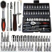 Load image into Gallery viewer, 150/46pcs Socket Tool Set, Automotive &amp; Motorcycle Repair Tool Kit - Durable Chrome Vanadium Steel, Includes Ratchet Wrenches
