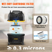 Load image into Gallery viewer, Amocart Portable Wet and Dry Vacuum Cleaner 15L For Car &amp; Home Appliance 1200W Power Strong Suction Vacuum Cleaner &amp; Air Blower
