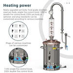 HOOLOO CT30Cu Distiller Small Home Brewing 220V/110V Moonshine Still Machine Rectification Brewing Equipment Whiskey Brandy Rum