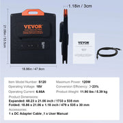 Charger l'image dans la visionneuse de galerie, Amocart Portable Monocrystalline Solar Panel Foldable ETFE Charger Efficiency Panel Waterproof for Power Station Camping Hiking

