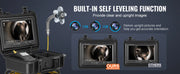 Bild in Galerie-Viewer laden, Amocart Sewer Camera 165ft/50m Self-Leveling Pipeline Inspection Camera with 9"1080P HD Screen  with Lights-12LED for Duct Pipe
