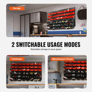 Bild in Galerie-Viewer laden, Amocart 48pcs Parts Storage Bins Wall Mounted Garage Containers with Wall Panels Tool Organizer for Nuts Bolts Screws Nails
