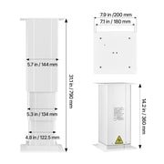 Bild in Galerie-Viewer laden, Amocart 176Lbs Electric Lifting Column System 14.2in-31in Height Three-stage Adjustable with Power Control Lift Table for Desk
