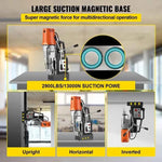 Amocart MD50 50mm Magnetic Drill Press Kit 1680W Electric Bench Drilling Machine 2900LBS Magnet Force HSS Annular Cutter Bits