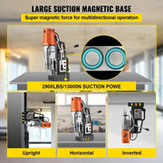 Charger l'image dans la visionneuse de galerie, Amocart MD50 50mm Magnetic Drill Press Kit 1680W Electric Bench Drilling Machine 2900LBS Magnet Force HSS Annular Cutter Bits
