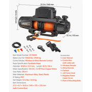 Load image into Gallery viewer, Amocart 10000/12000/13500 lbs Electric Winch 12V DC Truck Car Winch with 90 ft Synthetic Rope for Towing Off-Road SUV Jeep

