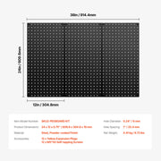 Bild in Galerie-Viewer laden, Amocart 24"x12" 2/3/4pcs Metal Pegboard Panels Steel Wall Tools Organizer Garage Storage Peg Panel for Workbench Office Craft
