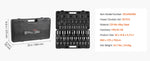 Amocart 26/65PCs US Drive Impact Socket Set Deep Standard Socket Set SAE Metric 6 Point CR-V Cr-Mo Alloy Steel Auto Repair