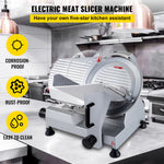 SucceBuy Commercial Meat Slicer 320W Electric Deli Food Slicer 12 inch Carbon Steel Blade Electric Food Slicer for Meat, Cheese