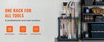 SucceBuy 10Slots Yard Garden Tool Organizer Long-Handled Tool/Rake/Broom Tower Storage Rack Stand Holder for Garage Organization