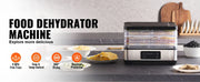 Charger l'image dans la visionneuse de galerie, Amocart 5 Tray Food Dehydrator Machine 300W Stainless Steel Electric Food Dryer w/ Digital Adjustable Timer &amp; Temperature
