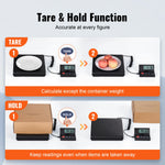 SucceBuy 110 lbs Digital Postal Shipping Scale with Timer 90° Foldable LCD Screen AC/DC Powered Package Scale for Laggage Home