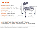 SucceBuy Tub Transfer Bench for Bathtub Shower Seats Lightweight Shower Bench with Non-Slip Bath Seats with Armrest and Backrest