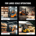 SucceBuy 1 Pair 72/82in Pallet Fork Extensions Sleeve Carbon Steel  with Pins Forklift Attachments for Warehouse Cargo Handling