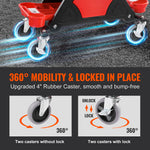SucceBuy Rolling Mechanic Seat 300 LBS with Wheels Tool Trays Drawer Heavy Duty Roller Creeper Seat for Garage DIY Automotive