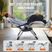 Charger l'image dans la visionneuse de galerie, Amocart Zero Gravity Chair Zero Gravity Recliner Lounge Chair Adjustable Anti Gravity Chair with Cushion Footrest and Cupholder
