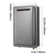 Load image into Gallery viewer, Gas Propane Tankless Water Heater 5.3/8 Gal Outdoor 120000 BTU Instant Hot Water HeaterSmart Temperature Control for House

