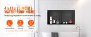 Bild in Galerie-Viewer laden, Amocart No Tile Shower Niche 304 Stainless Steel Wall Inserted Niche Recessed Double Shelves for Shower  Soap Storage Bathroom

