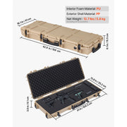 Bild in Galerie-Viewer laden, Amocart Hard Rifle Case Lockable Rifle Case with Pre-cut Foams Wheels IP67 Waterproof Pistol Storage Cases for Rifles Shotguns
