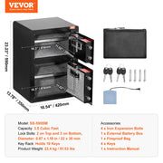 Load image into Gallery viewer, Amocart Single Door 4.0 cu.ft Safe Box w/ Key Lock Password &amp; Fingerprint Safe Lock Box with Fireproof Bag Key Rack &amp; LED Light
