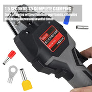 Load image into Gallery viewer, Cordless Hand Held Hydraulic Pliers 16KN Electric Hydraulic Wire Crimper with LED Light &amp; Molds Terminal Crimping Tool
