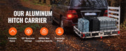 Bild in Galerie-Viewer laden, Amocart 47/53/60 in Hitch Cargo Carrier 400/500lb Capacity Trailer Hitch Mount Aluminum Cargo Basket for Truck Pickup Camping
