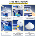 Amocart Commercial Ice Shaver Crusher 441LBS/H with 11LBS Hopper Electric Snow Cone Maker For Parties Events Snack Bar