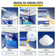 Bild in Galerie-Viewer laden, Amocart Commercial Ice Shaver Crusher 441LBS/H with 11LBS Hopper Electric Snow Cone Maker For Parties Events Snack Bar
