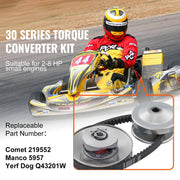 Charger l'image dans la visionneuse de galerie, Amocart Go-Kart Torque Converter Go-Kart Clutch Kit Series Asymmetrical Driver Pulley Replacement with Drive Belt  Small Engine
