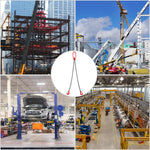 SucceBuy 5FT 8800lbs Lifting Chain Sling Double Leg with Grab Hooks G80 Mn-steel Sling Chain for Engine Hoist Heavy Duty Moving