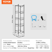 Charger l'image dans la visionneuse de galerie, Amocart 3/4/5 Tiers Water Jug Holder Iron Water Bottle Holder Double/Single Row Easy Installation for Kitchen Office Livingroom
