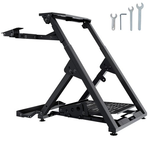 SucceBuy Foldable Racing Steering Wheel Stand Height Adjustable Universal Base Compatible with Logitech & Thrustmaster  Wheel