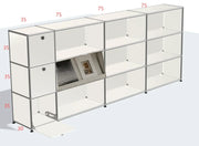 Charger l'image dans la visionneuse de galerie, Tv Stand Storage Cabinets Corner Cabinet Metal Storage Display Cabinet Living Room Cabinets Furniture
