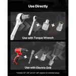 SucceBuy Bolt Extractor Kit Impact Bolt & Nut Remover Set with Pin Punch Solid Storage Case Cr-Mo Steel for Removing Damaged