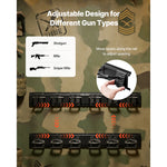 SucceBuy Indoor Gun Rack Steel Wall Mount Rifle and Shotgun Rack 8 Slots for Long Guns with Screws for Home Hunting Cabin Wall