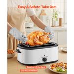 SucceBuy 26QT Roaster Oven Electric Roasting Pan 150-450℉ Adjustable Temperature FastCooking Turkey Roaster w/ Cool-Touch Handle